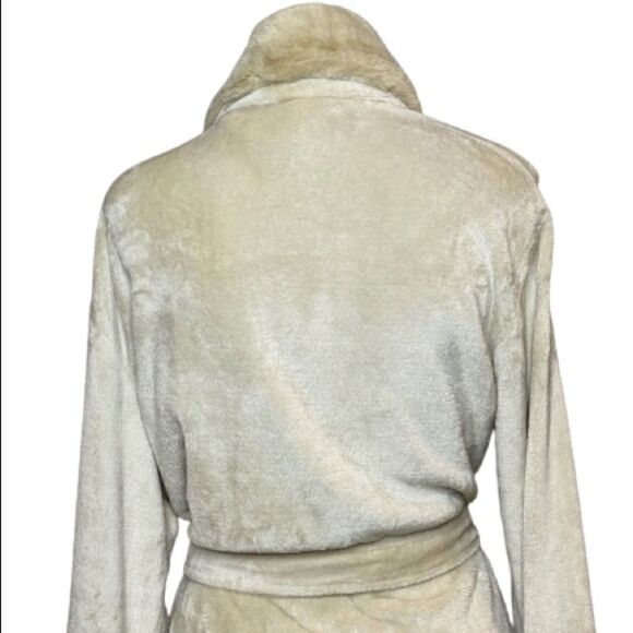 Hudson Park Collection NWT tan faux fur belted robe size S/M - Picture 10 of 15